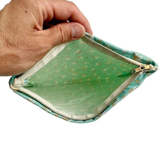 Vintage Floral Coin Pouch Pencil Case Makeup Bag - Picture 4 of 6
